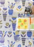Vaxduk "Flower pots" i ekologisk bomull (grålila En storlek )