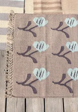 "Wildflower" organic cotton rug - sandy soil