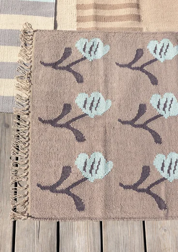 "Wildflower" organic cotton rug - sandy soil