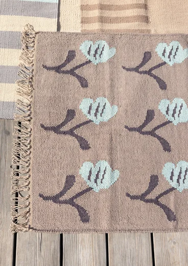 "Wildflower" organic cotton rug - sandy soil