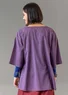 Geblümte oder einfarbige Bluse „Leah“ aus Bio-Baumwolle (gewitterlila XL)