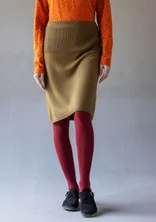 Feinstrickrock „Sylvi“ aus Bio-Baumwolle/Wolle - dunkelolive