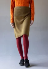 Feinstrickrock „Sylvi“ aus Bio-Baumwolle/Wolle - dunkelolive