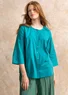Blus "Evelyn" i ekologisk bomull (turkos XL)