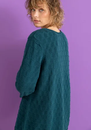 Favorittrøjen "Celia" i genanvendt bomuld - mørk jaspis