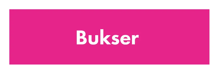 A pink card with “Trousers” written in white.