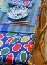 Striped organic cotton placemat (mild blue One Size)