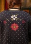 “Feru” sweater in organic cotton/linen black thumbnail