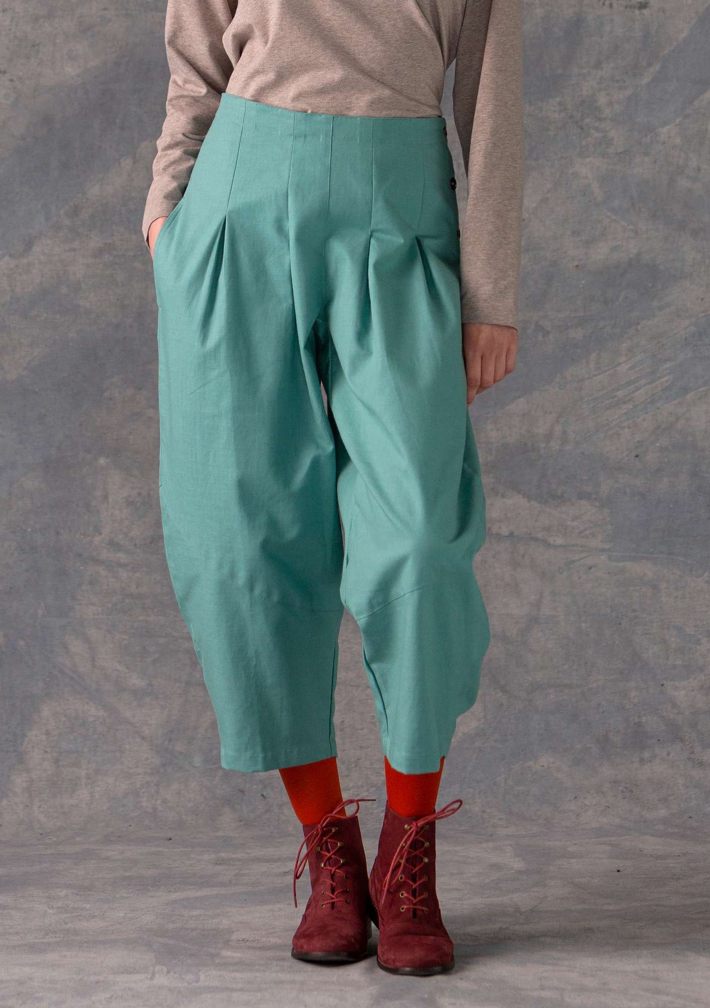 Woven cotton trousers artemisia