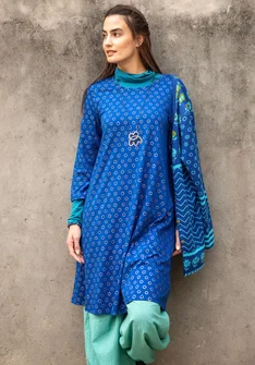Jerseykleid „Elisabet“ aus Bio-Baumwolle/Modal - porzellanblau