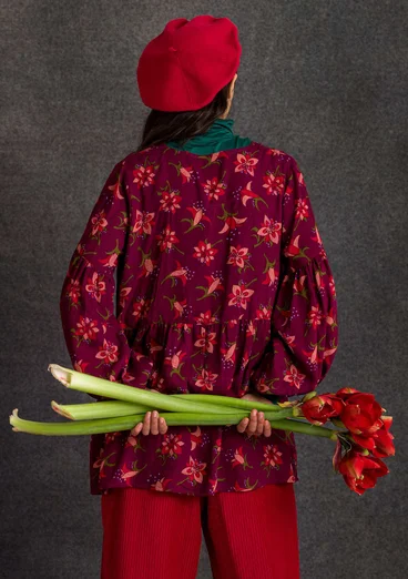 Blouse d'artiste Amaryllis - bordeaux