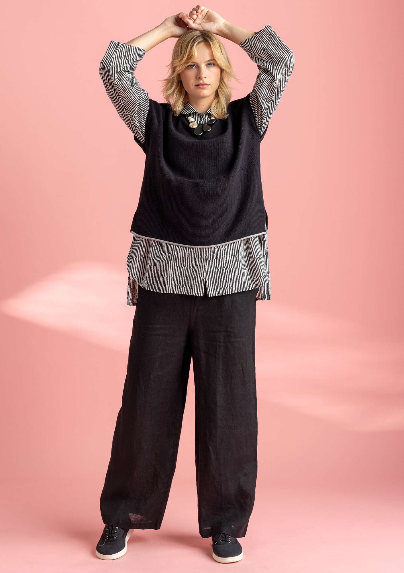★2023SU新作★GROVE★VERA PANTS Vera” woven pants in linen gudrunsjoden.com