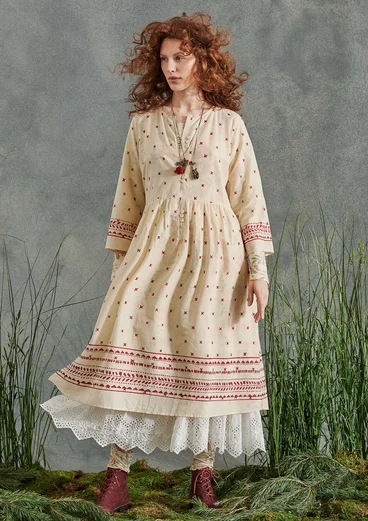 Robe "Kristine" en coton/laine - sable clair