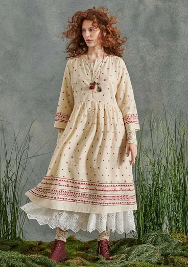 Robe "Kristine" en coton/laine - sable clair