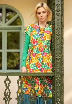 “Cherie” organic cotton jersey dress - multicoloured