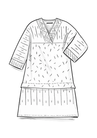 “Sky” woven organic cotton dress - almond milk
