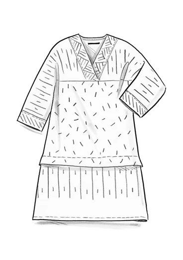 “Sky” woven organic cotton dress - almond milk