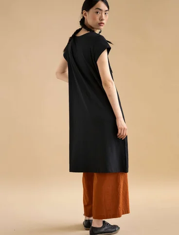 Tricot jurk "Jane" van biologisch katoen/elastaan - svart