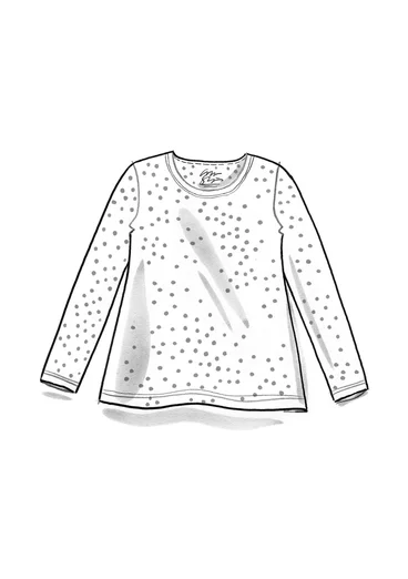 “Tina” lyocell/elastane jersey top - neon green/patterned