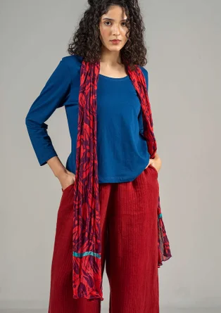 “Kelly” organic cotton scarf - parrot red