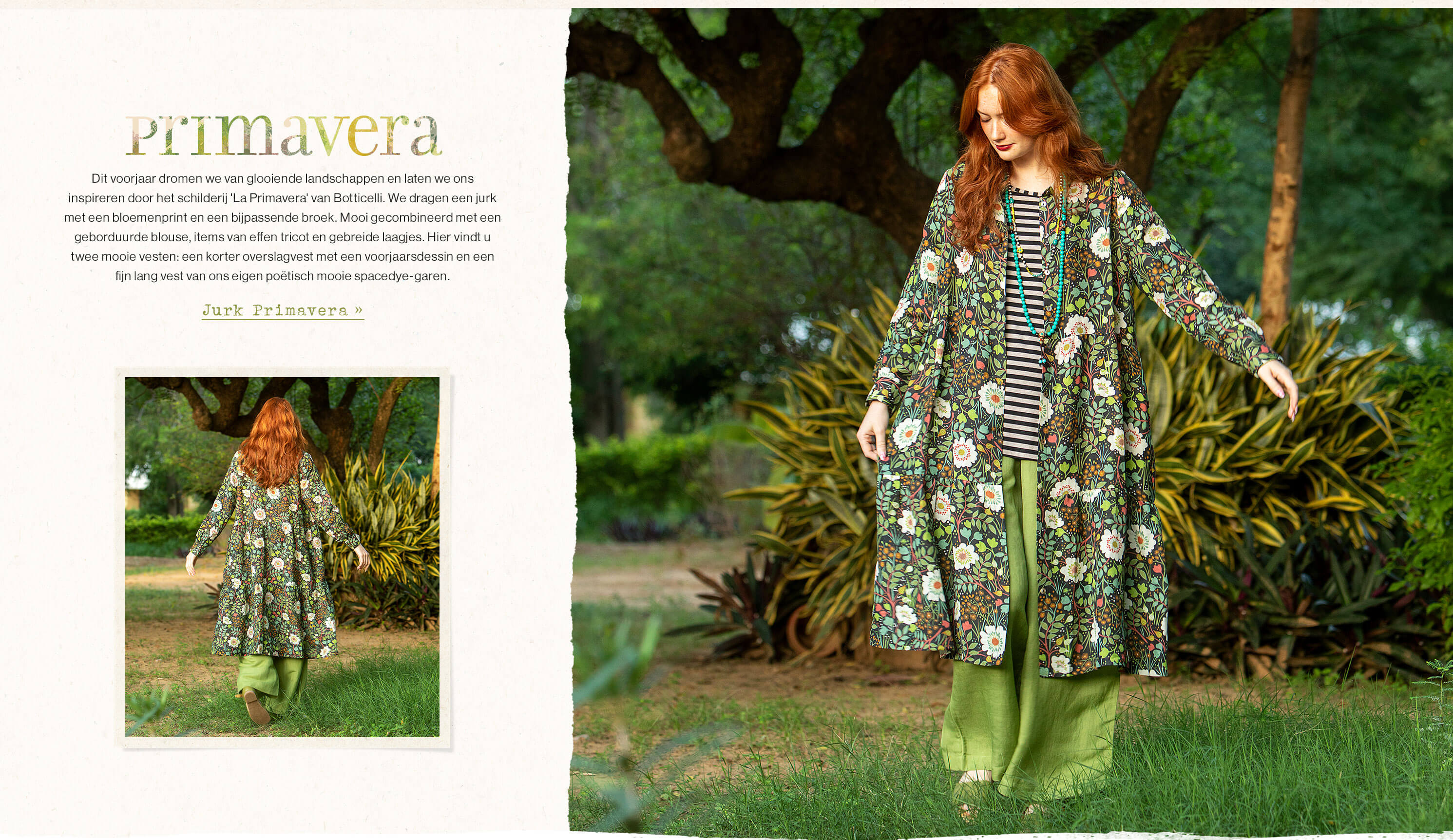 “Primavera” woven linen/modal dress