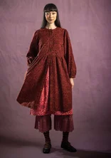 Gemustertes Kleid „Eternelle“ aus Bio-Baumwolle - curryrot-gemustert