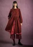 Gemustertes Kleid „Eternelle“ aus Bio-Baumwolle (curryrot-gemustert L)