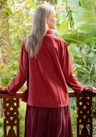 Webjacke „Agatha“ aus Bio-Baumwolle - rote bete