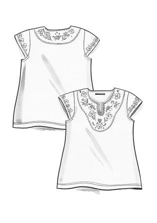 “Fernanda” organic cotton top - black
