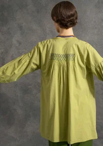 Blouse d’artiste en coton biologique/modal - kiwi