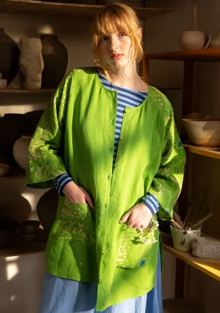 “Nemorosa” linen tunic - pea green