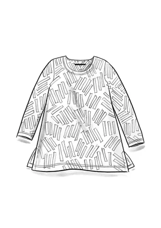 Gemustertes Shirt „Timmer“ aus Bio-Baumwolle/Modal - aubergine