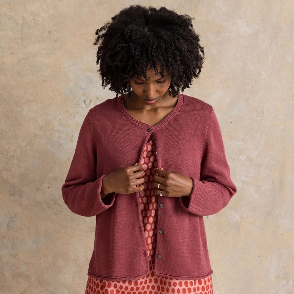 Gilet en coton recyclé - rouge sourd