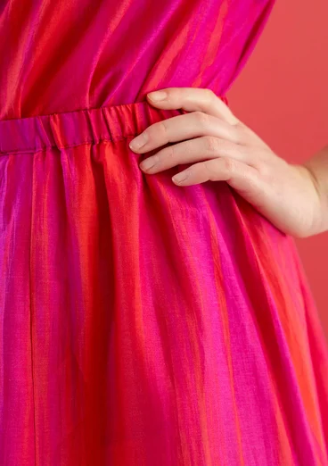 Geweven rok "Melody" van biologisch katoen/zijde - roze begonia