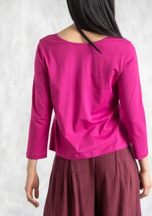 Organic cotton jersey top - cerise