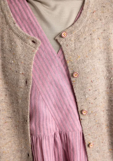 Lambswool blend coatigan - mole/melange