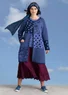 Long gilet "Zoe" en laine (bleu ciel XXL)