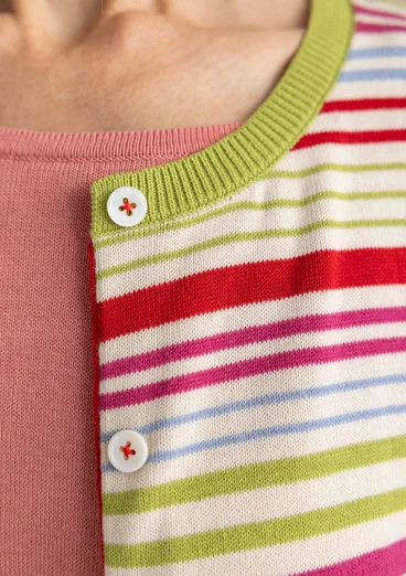 “Esme” organic/recycled cotton cardigan - multicoloured/striped
