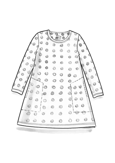 “Tyra” jersey top in organic cotton/modal - cerise/patterned