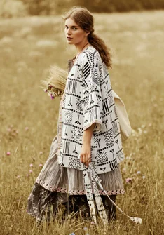 “Aditi” linen kimono - vanilla