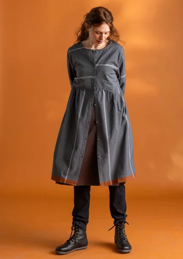 Robe tissée « Ava » en coton biologique - noir