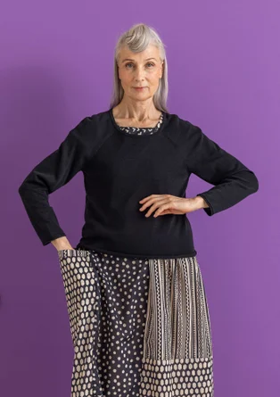 Pull en coton biologique/lyocell - noir