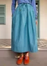 “Paris” woven organic cotton/silk skirt (turquoise XL)