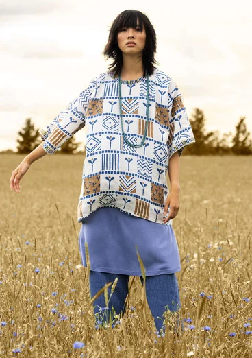 “Aditi” linen tunic - midnight blue