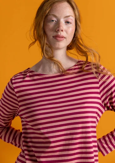 Basic-Streifenshirt aus Bio-Baumwolle - alpenveilchen-kirschblüte