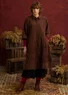 Besticktes Webkleid „Fields“ aus Bio-Baumwolle (dunkelschokolade M)