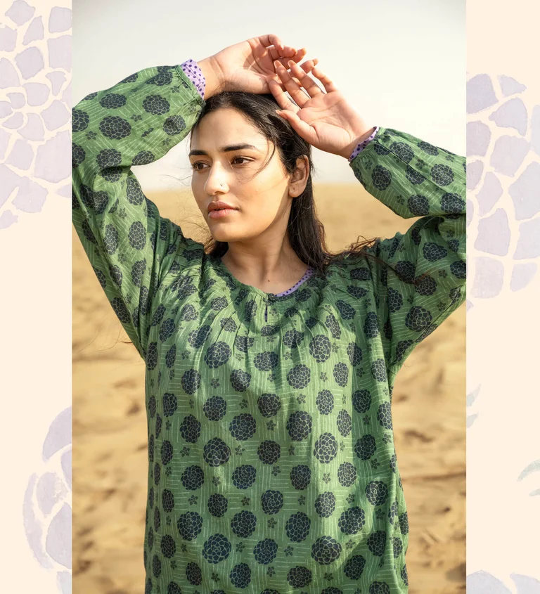 “Gjusta” blouse in organic cotton