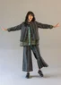 “Kerala” reversible checked organic cotton jacket (black L)