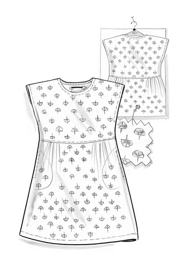 Vævet kjole "Thistle" i økologisk bomuld - kashish