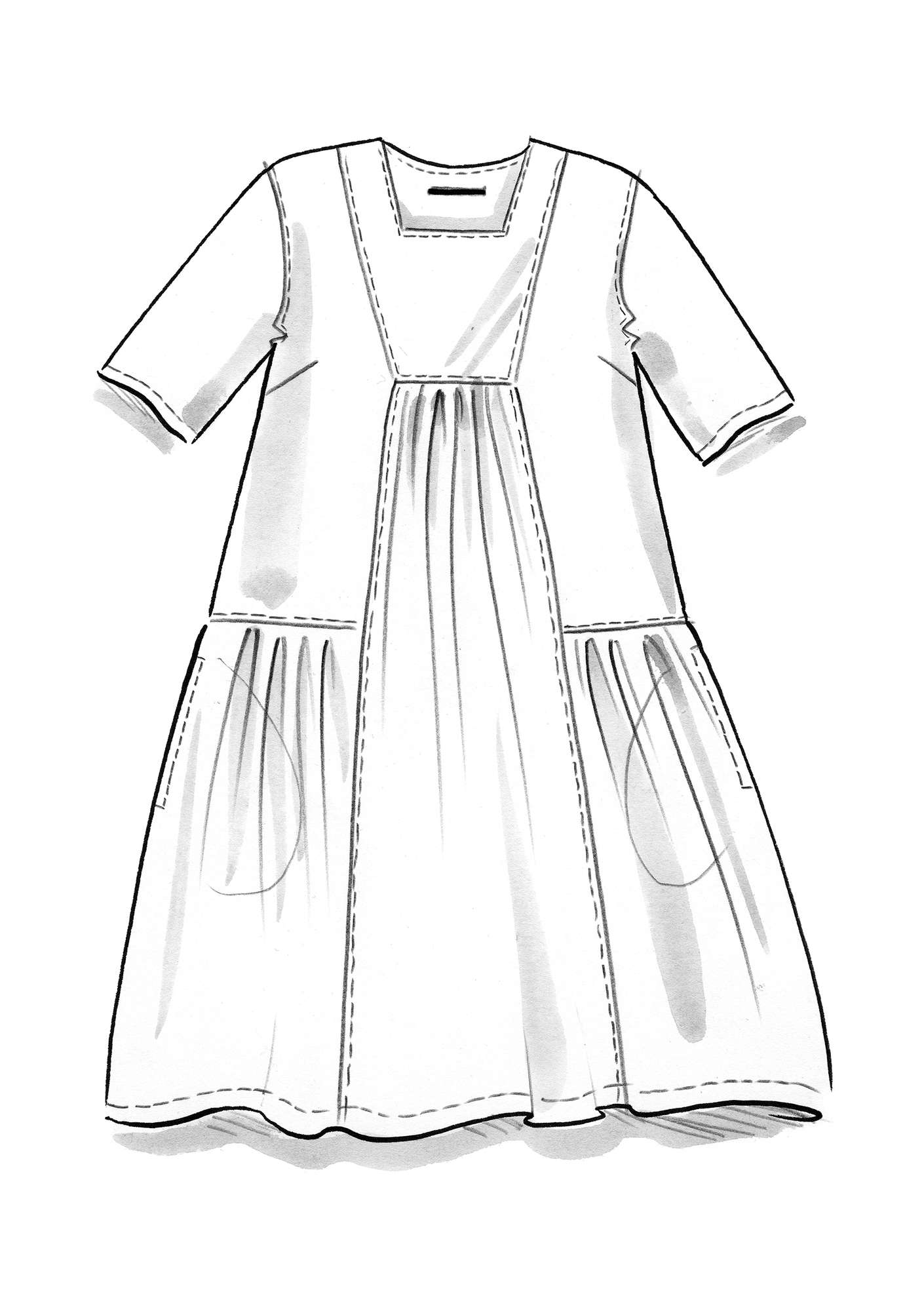 Geweven jurk  Acapella  van biologisch katoen multicolour/dessin
